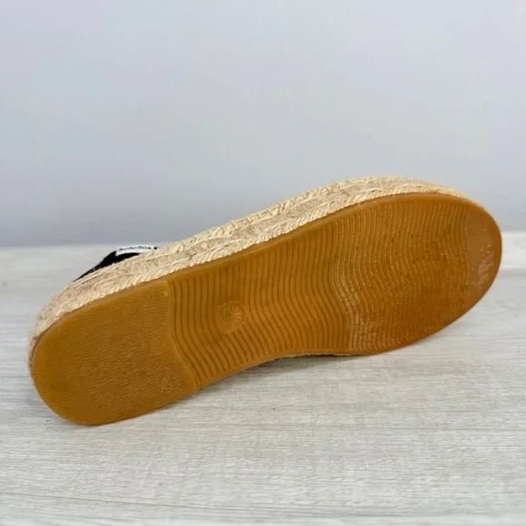 Like New! Soludos Platform Smoking Slippers Black canvas Espadrilles size 6.5 - Picture 10 of 14
